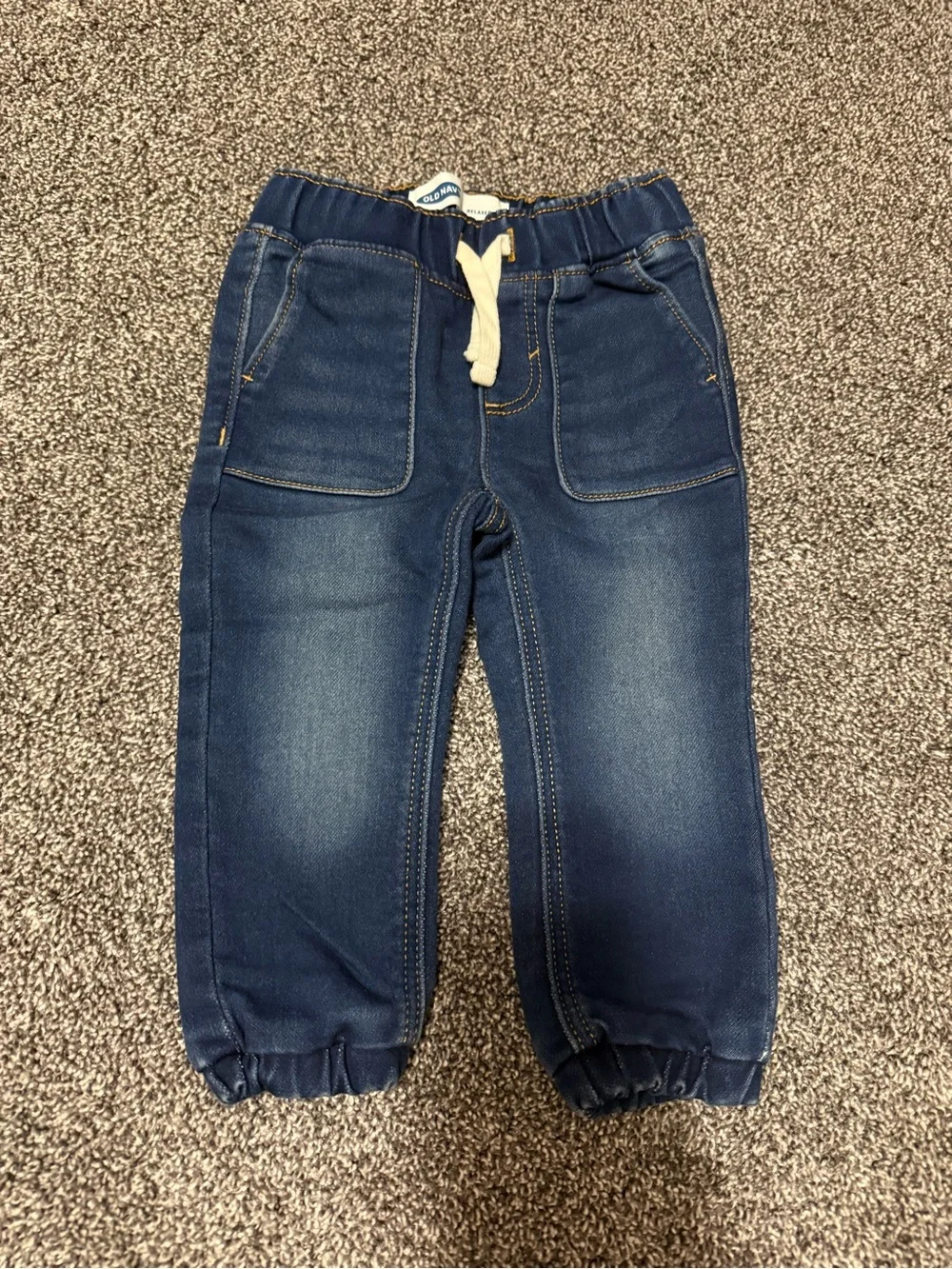 Old navy relaxed denim jogger pants 18-24 month